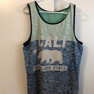 Medium Blue and Turquoise Tank Top